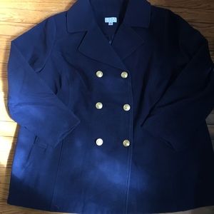 Brand new Joan rivers peacoat in navy